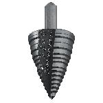 Lenox® 30912VB12 Step Drill Bit, 7/8 in Dia Min Hole, 1-3/8 in Dia Max Hole, 5 Steps, HSS, 5 Hole Sizes, 3/8 in Shank