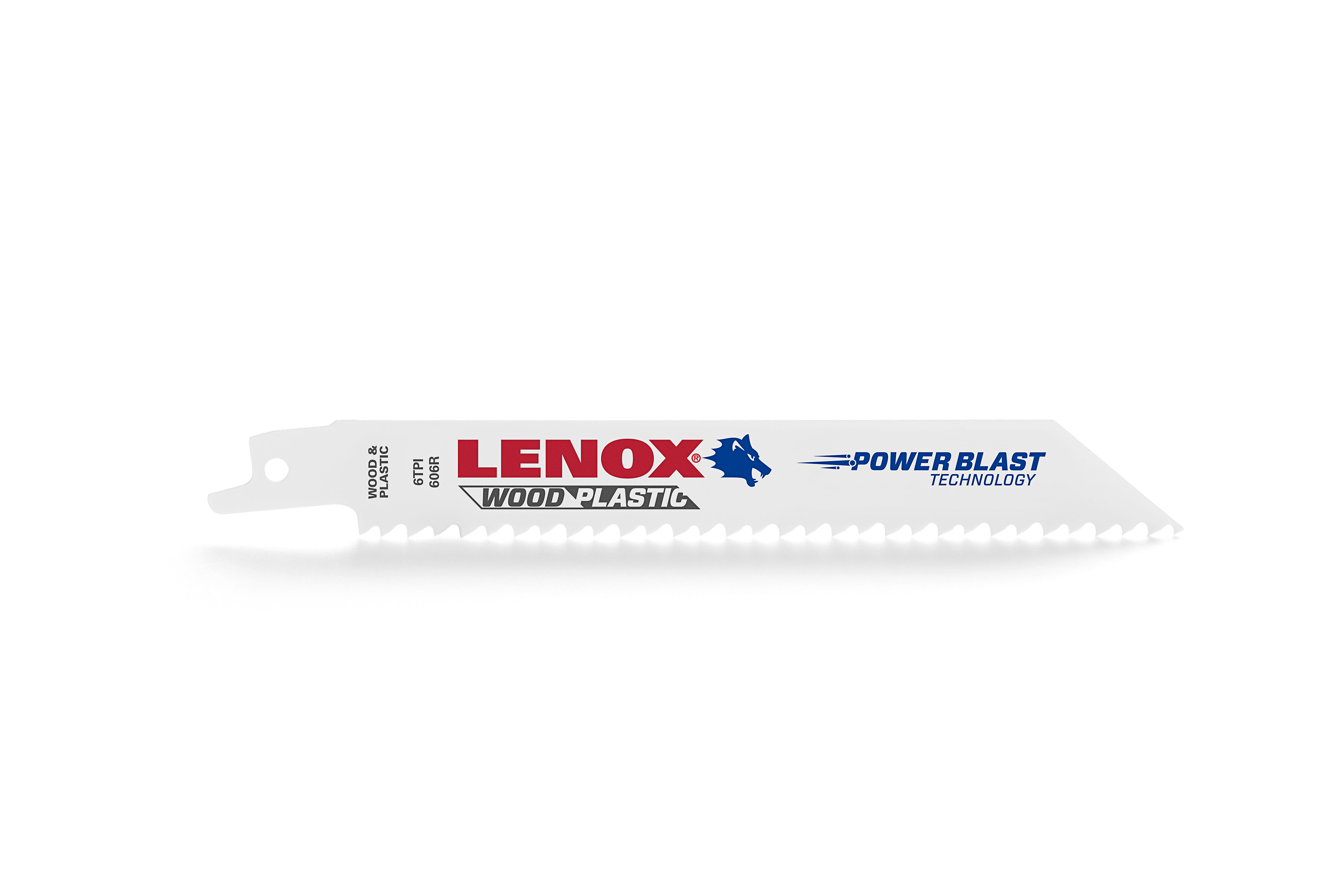 Lenox® 20560606R Shatter-Resistant Reciprocating Saw Blade, 6 in L x 3/4 in W, 6 TPI, Steel Body, Universal/Toothed Edge Tang