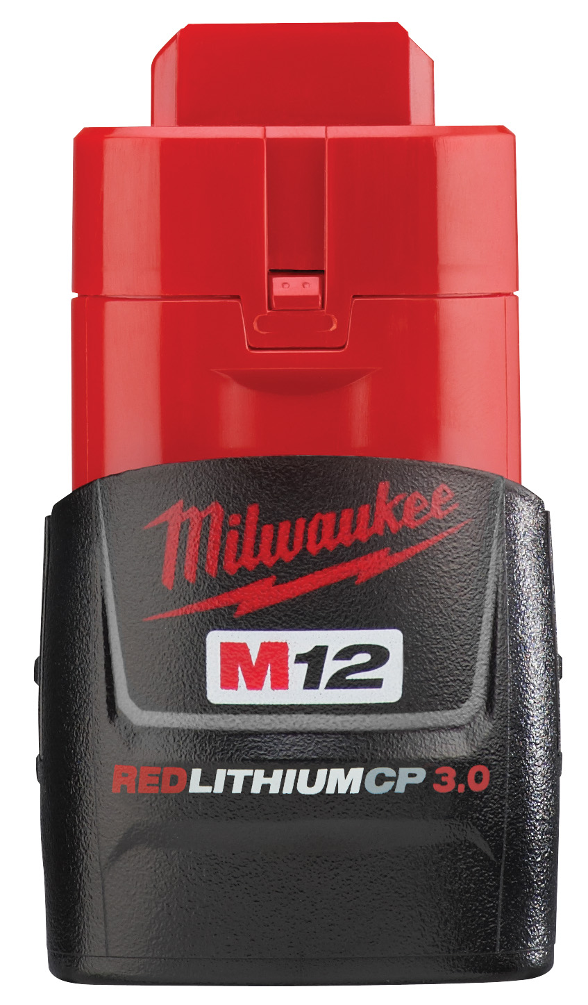 Milwaukee® M12™ REDLITHIUM™ 48-11-2430 Compact Battery Pack, 3 Ah Li-Ion Battery, 12 VDC Charge, For Use With M12™ 12 V Cordless Tools