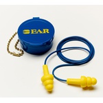 E-A-R™ 7000002322 Corded Earplugs, 25 dB Noise Reduction, Flanged Shape, ANSI S3.19-1974, Reusable, Corded Design