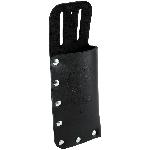 Klein® 5163 1-Pocket Slotted Lineman's Knife Holder, Leather, Black