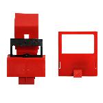Brady® 65397 1-Pole Clamp-On Circuit Breaker Switch Lockout Device, For Use With 480/600 VAC Single Pole and Internal-Trip Multi-Pole Breaker, 1 Padlocks, 0.31 in Dia Max Padlock Shackle, LOTO-2 Polypropylene, Red