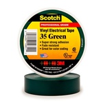 Scotch® 7000006098 Color Coding Tape, 66 ft L x 3/4 in W, 7 mil THK, PVC, Rubber Resin Adhesive, Green