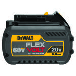 DeWALT® 20V/60V MAX* FLEXVOLT™ DCB606  6 Ah Lithium-Ion Battery, 20/60 VDC Charge, For Use With DeWALT® 20 V/60 V Cordless Tool