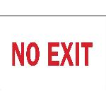 Brady® 22499 Rectangular Exit and Directional Sign, No Header, 7 in H x 10 in W, Red on White, B-401 Plastic, Corner Hole/Surface Mount