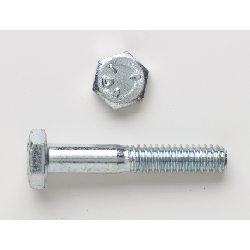 Peco 38X212HBG5USSZJ Hex Bolt, 3/8-16, 2-1/2 in L Under Head, 5 Grade, Carbon Alloy Steel, Zinc Plated
