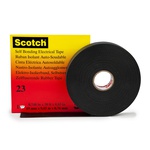 Scotch® 7000138529 Splicing Tape, 30 ft L x 1-1/2 in W, 30 mil THK, Rubber, Black
