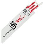 Milwaukee® SAWZALL® 48-00-5183 Double Duty Straight Back Thin Kerf Reciprocating Saw Blade, 4 in L x 3/4 in W, 18 TPI, Bi-Metal Body, Universal/Toothed Edge Tang