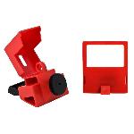 Brady® 65397 1-Pole Clamp-On Circuit Breaker Switch Lockout Device, For Use With 480/600 VAC Single Pole and Internal-Trip Multi-Pole Breaker, 1 Padlocks, 0.31 in Dia Max Padlock Shackle, LOTO-2 Polypropylene, Red