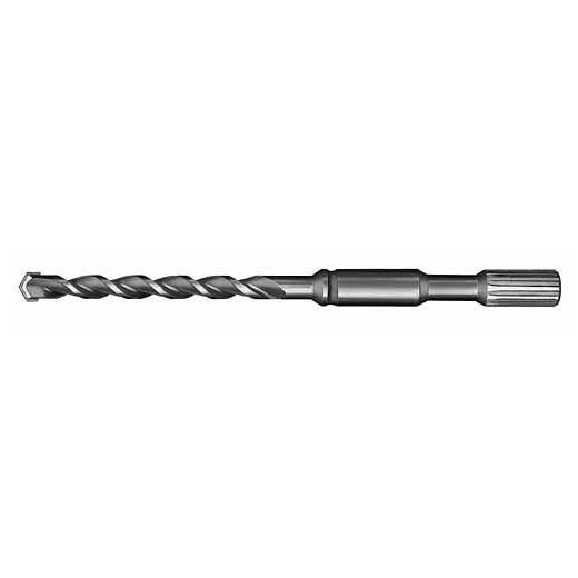 Milwaukee® 48-20-4126 2-Cutter Rotary Hammer Drill Bit, 1-1/4 in Drill Bit, 3/4 in Spline Shank, 16 in D Cutting, Carbide Cutting Edge, 22 in OAL