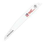 Milwaukee® SAWZALL® The Wrecker™ 48-00-5706 Demolition Straight Back Reciprocating Saw Blade, 9 in L x 1 in W, 8 TPI, Bi-Metal Body, Universal/Toothed Edge Tang