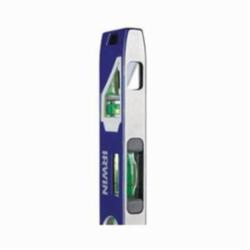 Irwin® 1794153 250 Series Magnetic Standard Torpedo Level, 9 in L, 4 Vials, Aluminum, (1) 22.5 deg/(1) 45 deg/(1) Level/(1) Plumb Vial Position, 0.029 deg Accuracy