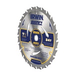 Irwin® Marathon® 24030 Construction Series Portable Corded Circular Saw Blade, 7-1/4 in Dia x 0.047 in THK, 5/8 in Arbor, 24 Teeth
