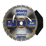 Irwin® Marathon® 24030 Construction Series Portable Corded Circular Saw Blade, 7-1/4 in Dia x 0.047 in THK, 5/8 in Arbor, 24 Teeth
