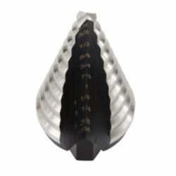 Irwin® Unibit® 10235 Step Drill Bit, 1/4 in Dia Min Hole, 1-3/8 in Dia Max Hole, 10 Steps, HSS, 10 Hole Sizes, 7/16 in Shank