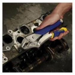 Irwin® Vise-Grip® Fast Release™ 5T 10WR® 1-Handed Lever Locking Plier, 1-7/8 in Nominal, Screw Locking, 1-15/64 in L x 5/8 in W x 7/16 in THK Heat Treated Alloy Steel Curved Jaw, Serrated Jaw Surface, 10 in OAL