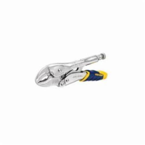 Irwin® Vise-Grip® Fast Release™ 7T 7WR® 1-Handed Lever Locking Plier, 1-1/2 in Nominal, Screw Locking, 1-3/16 in L x 3/8 in W x 5/16 in THK Heat Treated Alloy Steel Curved Jaw, Serrated Jaw Surface, 7 in OAL