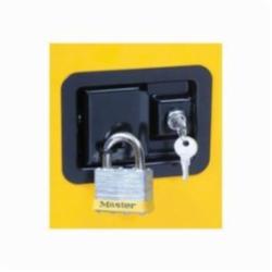 Justrite® 894500 Flammable Safety Cabinet, 45 gal Capacity, 65 in H x 43 in W x 18 in D, Manual Close Door, 2 Doors, 2 Shelves, Cold Rolled Steel, Yellow