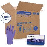 Kimberly-Clark* 55081 Disposable Gloves, S, Nitrile™ Polymer, Purple, 9-1/2 in L, Non-Powdered, Textured, 6 mil THK, Application Type: Exam/Medical Grade, Ambidextrous Hand