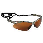 KleenGuard™ 19644 V30 Nemesis® Lightweight Safety Glasses With Neck Cord, Anti-Scratch, Copper Lens, Wrap Around Frame, Camouflage, Nylon Frame, Polycarbonate Lens, ANSI Z87.1-2010, CSA Certified
