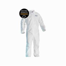 KleenGuard™ 37686 A40 Liquid Particle Protection Disposable Coverall, XL, White, Microporous Film Laminate, 26-1/2 in Chest, 38-1/2 in L Inseam