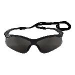 KleenGuard™ 38476 V30 Nemesis® Lightweight Safety Glasses With Neck Cord, Anti-Scratch, Smoke Lens, Black, Nylon Frame, Polycarbonate Lens, ANSI Z87.1+2010