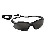 KleenGuard™ 38476 V30 Nemesis® Lightweight Safety Glasses With Neck Cord, Anti-Scratch, Smoke Lens, Black, Nylon Frame, Polycarbonate Lens, ANSI Z87.1+2010