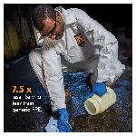 KleenGuard™ 44302 A40 Liquid Particle Protection Disposable Coverall, Unisex, M, White, Microporous Film Laminate, 23-1/2 in Chest, 37 in L Inseam