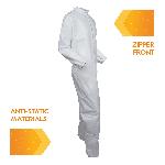 KleenGuard™ 44304 A40 Liquid Particle Protection Disposable Coverall, Unisex, XL, White, Microporous Film Laminate, 26-1/2 in Chest, 38-1/2 in L Inseam