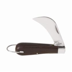 Klein® 1550-4 1-Blade Extra Large Pocket Knife, Carbon Steel Hawkbill/Sheepfoot Slitting Blade, 2-5/8 in L Blade, Liner Lock Opening