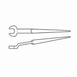 Klein® 3212 Erection Open End Wrench, 1-1/4 in Wrench, 60 deg Offset, 16-5/8 in L, Forged Alloy Steel, Industrial Black