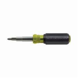 Klein® 32500 11-in-1 Multi-Bit Screwdriver, 6 Pieces, #1, #2, 3/16 in, 1/4 in, T10, T15 Range, Cushion Grip Handle, Steel, ASME Specified