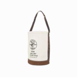 Klein® 5104 Heavy Duty Bottom Bucket, 17 in H, 1 Pocket, #4 Canvas, Off-White