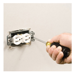 Klein® Cushion-Grip® 603-4 Screwdriver, #2 Phillips® Point, Steel Shank, 8-1/4 in OAL, Acetate Handle, Polished Chrome, ANSI/ASME Specified