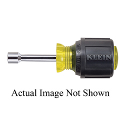 Klein® Cushion-Grip® 610-1/4M Magnetic Nutdriver, 1/4 in, Hollow Shank, Cushion Grip Handle, Polished Chrome