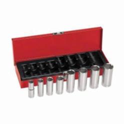 Klein® 65502 Deep Socket Wrench Set, 6 Points, 3/8 in Drive, 8 Pieces, Included Socket Size: 3/8 in, 7/16 in, 1/2 in, 9/16 in, 5/8 in, 11/16 in, 3/4 in, 13/16 in