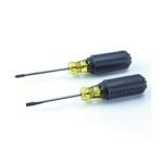 Klein® Cushion-Grip® 85078 Multiple Screwdriver Set, 8 Pieces, ASME Specified, Steel/Rubber, Polished Chrome