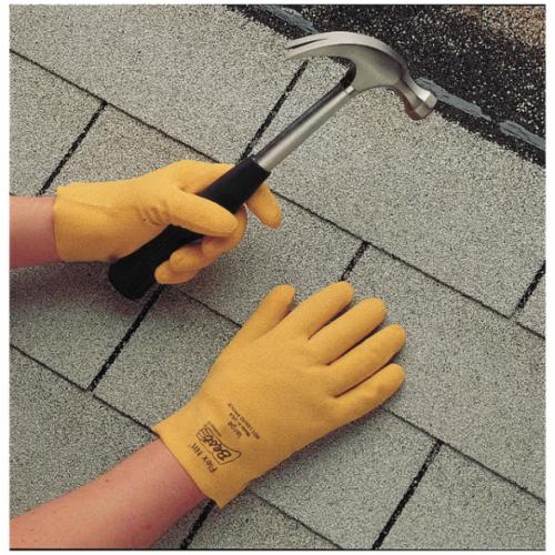 KPG 960L-10 Breathable General Purpose Gloves, Coated, L/SZ 10, PVC/Vinyl Palm, 10 ga Cotton, Yellow, Rolled/Slip-On Cuff, PVC/Vinyl Coating, Resists: Abrasion, Puncture and Snag, Cotton Lining, Textured