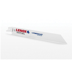 Lenox® 21511B118R Bi-Metal Straight Back Tapered Toothed Edge Universal Shank Reciprocating Saw Blade, 12 in L x 3/4 in W, 18 TPI, Steel Body