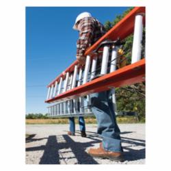 Louisville® FE3224 FE3200 Multi-Section Extension Ladder, 148 in OAL, ANSI Code: 14.4, 300 lb Load, Fiberglass, 12 in Adjustable Increments