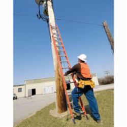 Louisville® FE3224-E03E34 FE3200 Extra Heavy Duty Multi-Section Professional Extension Ladder With Combination Pole Grip and Cable Hook, 24 ft OAL, ANSI Code: Type IA, 300 lb Load, Fiberglass, 12 in Adjustable Increments