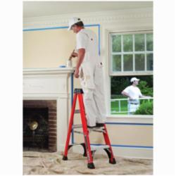 Louisville® FS1404HD FS1400HD Type IAA Non-Conductive Weather Resistant Step Ladder, 4 ft H Ladder, 375 lb Load, 3 Steps, Fiberglass, A14.5