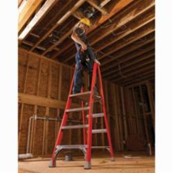 Louisville® FXP1712 FXP1700 Extra Heavy Duty Non-Conductive Professional Platform Stepladder, 12 ft Ladder, 300 lb Load, 11 ft 5 in x 14-1/2 in x 17 in Platform, A14.5, Type IA, Fiberglass