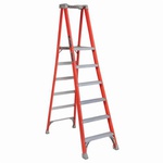 Louisville® FXP1706 FXP1700 Extra Heavy Duty Non-Conductive Professional Platform Stepladder, 6 ft Ladder, 300 lb Load, 5 ft 8 in x 14-1/2 in x 17 in Platform, A14.5, Type IA, Fiberglass