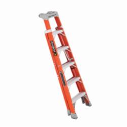 Louisville® FXS1506 FXS1500 Type IA 2-in-1 Cross Step to Shelf Ladder, 6 ft H Ladder, 300 lb Load, 5 Steps, Fiberglass, A14.5