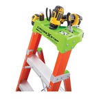 Louisville® FXS1510 FXS1500 Type IA 2-in-1 Cross Step to Shelf Ladder, 10 ft H Ladder, 300 lb Load, 9 Steps, Fiberglass, A14.5