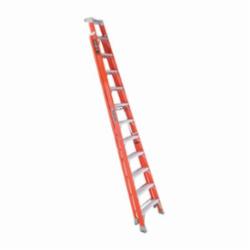 Louisville® FXS1512 FXS1500 Type IA 2-in-1 Cross Step to Shelf Ladder, 12 ft H Ladder, 300 lb Load, 11 Steps, Fiberglass, A14.5