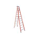Louisville® FXS1512 FXS1500 Type IA 2-in-1 Cross Step to Shelf Ladder, 12 ft H Ladder, 300 lb Load, 11 Steps, Fiberglass, A14.5