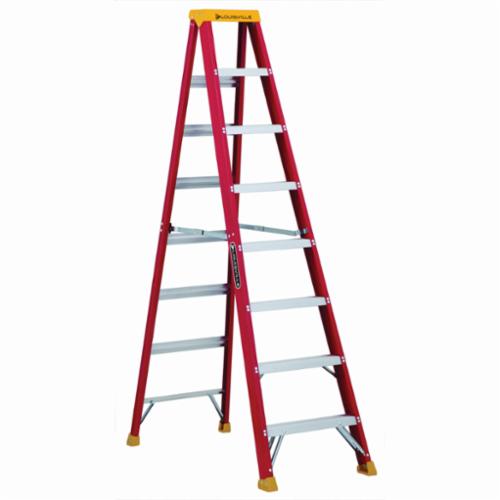 Louisville® L-3016-08 Type IA Non-Conductive Weather Resistant Step Ladder, 8 ft H Ladder, 300 lb Load, 7 Steps, Fiberglass, A14.5