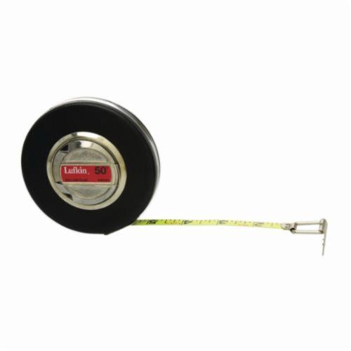 Crescent® HW223 Banner® Tape Measure, 50 ft L x 3/8 in W Blade, Steel Blade, 1/8ths Graduation